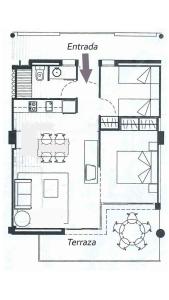 Plán poschodí v ubytovaní Apartamento al canal