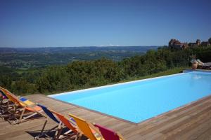 Bazén v ubytování Le Relais de Castelnau nebo v jeho okolí
