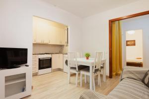 Kuchyň nebo kuchyňský kout v ubytování Barnapartments Monumental