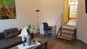 Ein Sitzbereich in der Unterkunft Altstadtloft Lüneburg