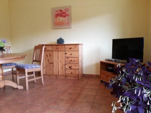 TV a/nebo společenská místnost v ubytování Ferienhaus Am Seeufer