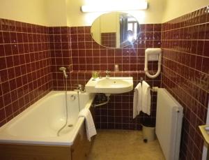 Koupelna v ubytování Logis-Cit'Hôtel des Vosges 5 rue de la gare + 11 fotografií