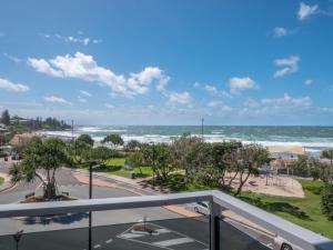 a view of the ocean from the balcony of a condo at Pacific Towers Unit 4 19 Ormonde Tce Kings Beach in Caloundra