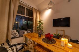 TV a/nebo společenská místnost v ubytování Hostel PrzyMorze