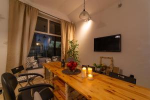 TV a/nebo společenská místnost v ubytování Hostel PrzyMorze