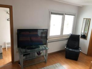 Televízia a/alebo spoločenská miestnosť v ubytovaní Apartment Hope Inn