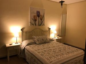 Кровать или кровати в номере Hostel el jardin