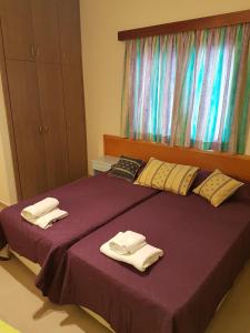 Un pat sau paturi într-o cameră la Eleni Apartments