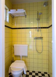 a bathroom with a toilet and a shower at SWEETS - Beltbrug in Amsterdam