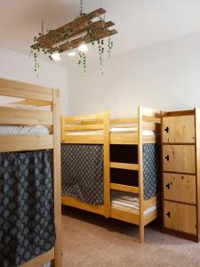 Hostel Vagamundo tesisinde bir ranza yatağı veya ranza yatakları