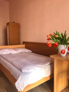 Łóżko lub łóżka w pokoju w obiekcie Hotel Haga