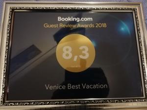 Certifikát, hodnocení, plakát nebo jiný dokument vystavený v ubytování Venice Best Vacation