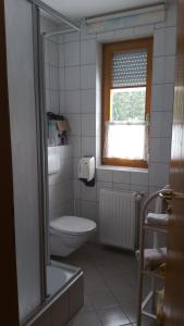 Koupelna v ubytování Gästehaus Karoline