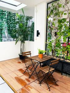 A garden outside White Tree Residence