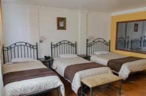 Postel nebo postele na pokoji v ubytování Hotel El Altar