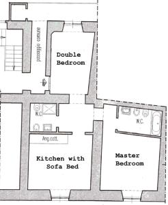 The floor plan of Between Termini & Colosseo