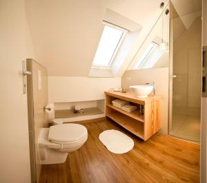 Ein Badezimmer in der Unterkunft Spreewaldferienhaus