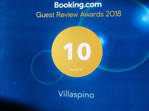 Certifikát, ocenenie alebo iný dokument vystavený v ubytovaní Villaspino