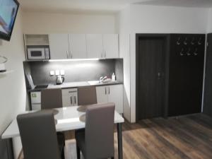 Kuchyň nebo kuchyňský kout v ubytování Apartmany Agatha