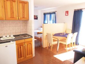 Kuchyň nebo kuchyňský kout v ubytování Apartments Adria