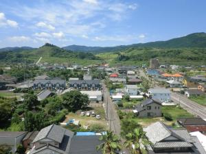 Pemandangan dari udara bagi Aoshima Grand Hotel