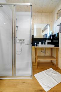 Koupelna v ubytování Appartement - Vollholz Studio im Zentrum von Flachau