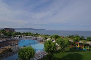 a view of a resort with a swimming pool at Hotel Perla Beach Luxury - All Inclusive & Free Beach Access in Primorsko
