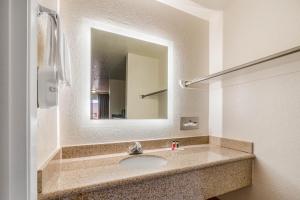 a bathroom with a sink and a mirror at Howard Johnson by Wyndham Holbrook in Holbrook