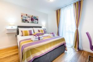 Posteľ alebo postele v izbe v ubytovaní Dubrovnik oasis