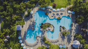 an aerial view of the pool at the resort at Fairmont Orchid Gold Experience in Waikoloa