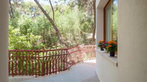 Elle comprend un balcon offrant une vue sur les arbres. dans l'établissement Dependance Santa Caterina - Nardò, à Santa Caterina