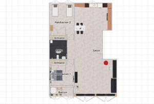 The floor plan of Apartamento Flamingo Puerto Marina - 150m Playa