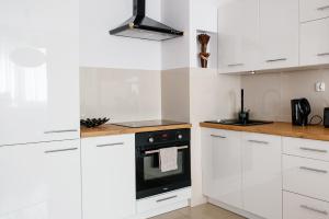 Kuchyňa alebo kuchynka v ubytovaní Apartament Trzech Stolic