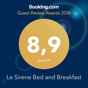 un cartel que lee la revisión de invitados le stier bed and breakfast en Le Sirene Bed and Breakfast, en Cellamare