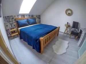 
Posteľ alebo postele v izbe v ubytovaní Lipánek
