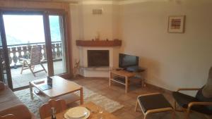 Posezení v ubytování Appartement d'une chambre avec vue imprenable - Veysonnaz