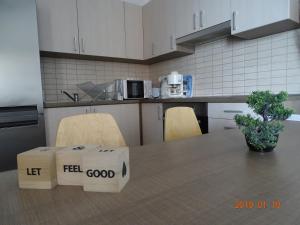 Kuchyňa alebo kuchynka v ubytovaní GaleriusBeach Deluxe Apartment