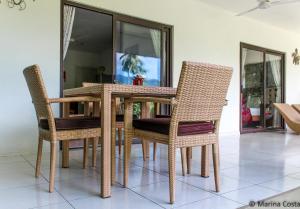 Setusvæði á Surf Tropical Villa Takamaka