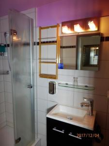 Koupelna v ubytování Hotel Leonhardihof