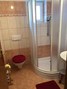 Koupelna v ubytování Apartmány Klárka