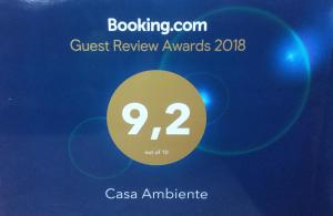 Certyfikat, podpis lub inny dokument wystawiony w obiekcie Casa Ambiente