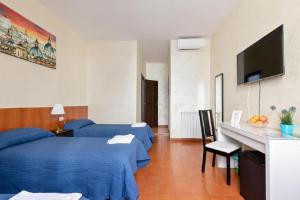 Televízia a/alebo spoločenská miestnosť v ubytovaní Roma Enrico Guesthouse
