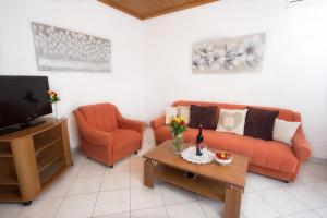 TV a/nebo společenská místnost v ubytování Apartments Leo