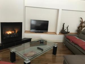 Телевизор и/или развлекательный центр в Hakuba West Coast Inn, Villa +3 фотографии
