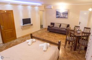 TV a/nebo společenská místnost v ubytování Apartments Vila Marija