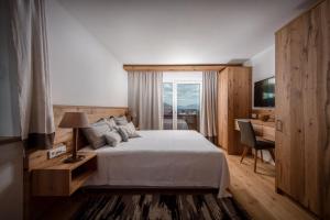 Ένα ή περισσότερα κρεβάτια σε δωμάτιο στο Luxus Wohnung Living 9