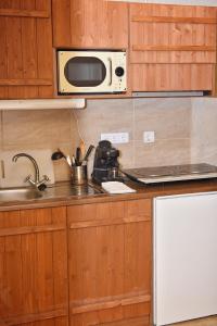 Kuchyň nebo kuchyňský kout v ubytování Sirocave barlang apartmanok