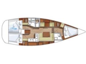 a floor plan of a boat at La mia casa era sul porto in Trani