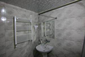 a bathroom with a sink and a mirror at OLYMP in Gudauri