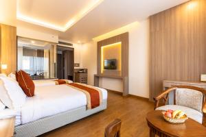 Letto o letti in una camera di Landmark Kathmandu